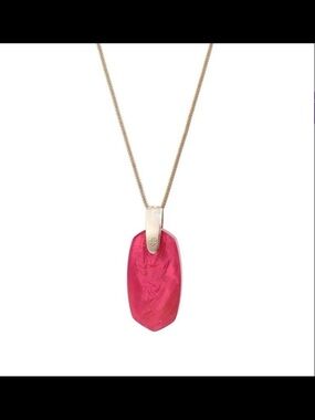 Kendra Scott Inez Mother Of Pearl Pendant Necklace, Berry Illusion #1563